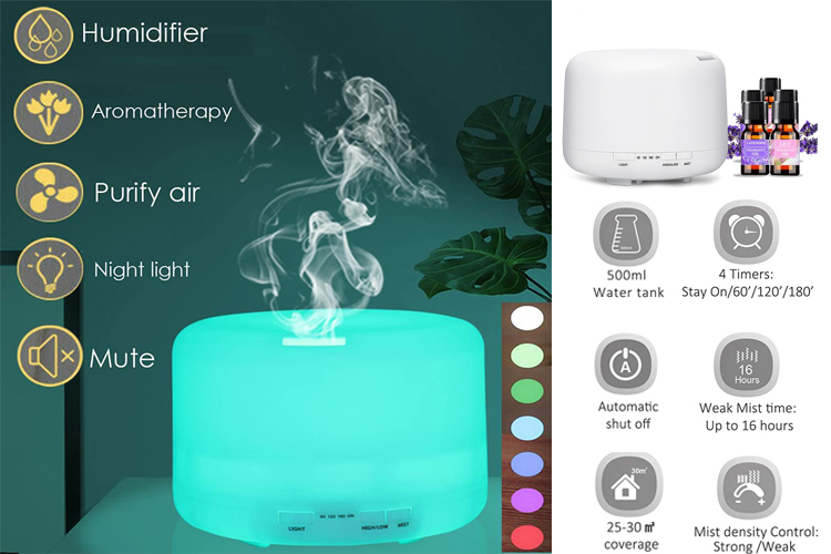 Nubila Humidifier Aroma Essential Oil Difusores