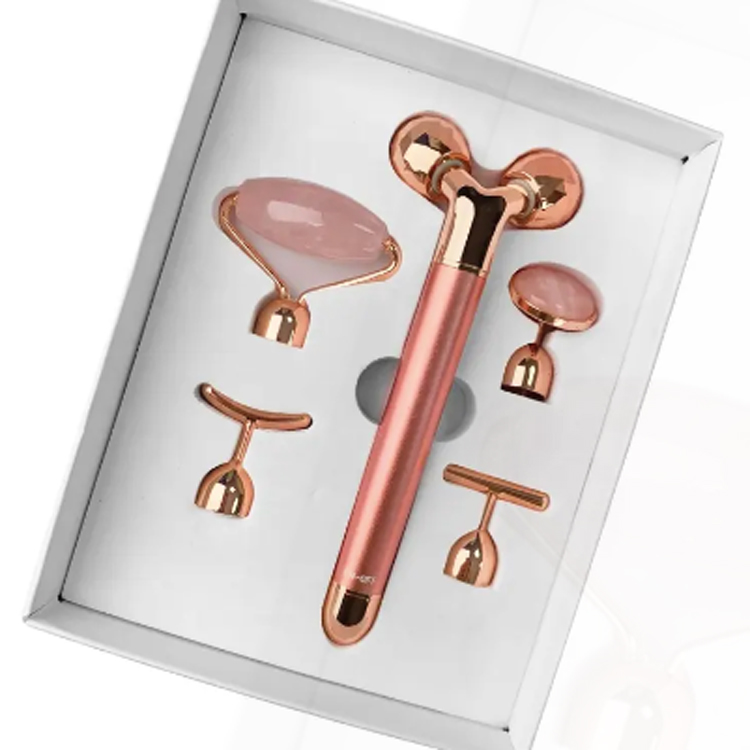 MMXXIV calidum venditionis Rose Vicus Vibrating V in I Electric Jade Roller
