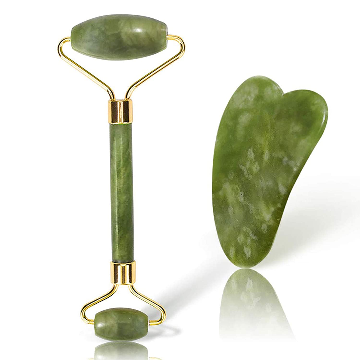 Quomodo a Facial Suspendisse Jade Roller Gua Sha Set Transformare tuum Skincare DEFUNCTORIUS