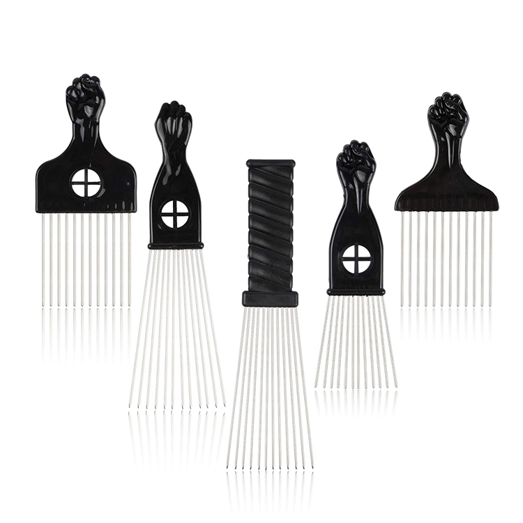 5 PCS Black Ft Metal Hair Carpit Comb