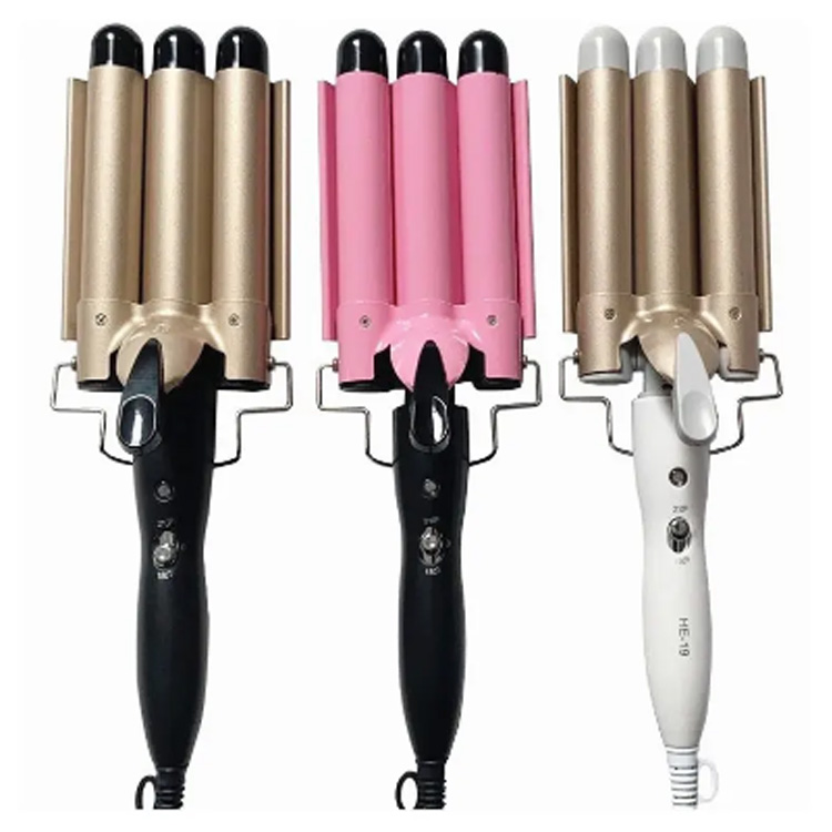 Product Portable Dual intentione Hair Crimper Three Curling iron