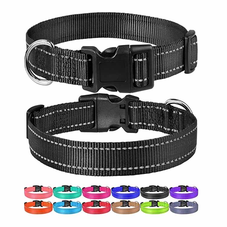 Velox in Populus Novifacta Quotidiana Reflective Compositio: Nylon Dog Collar Release ei fibulam auream