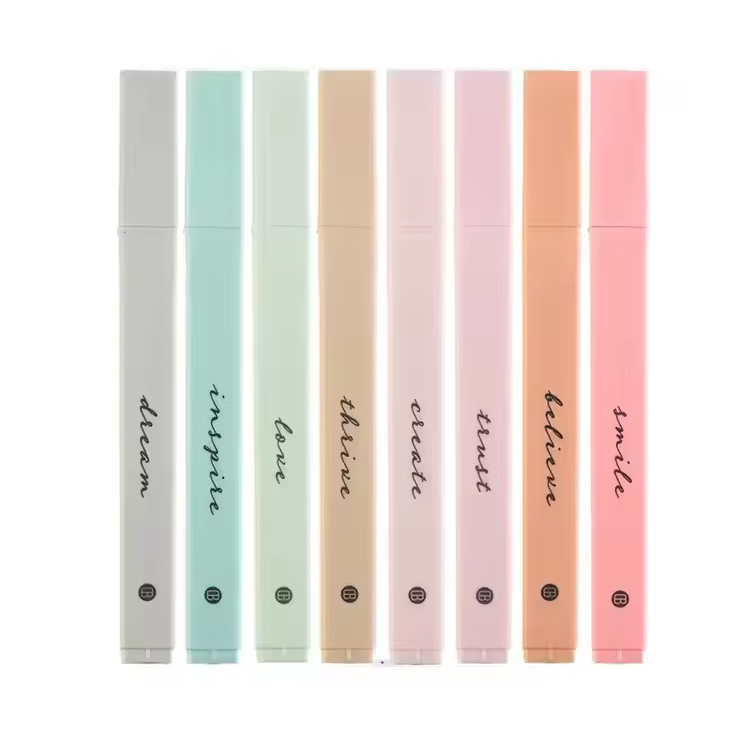Aesthetic Highlighters Pens non cruentam cum CHISEL Tip