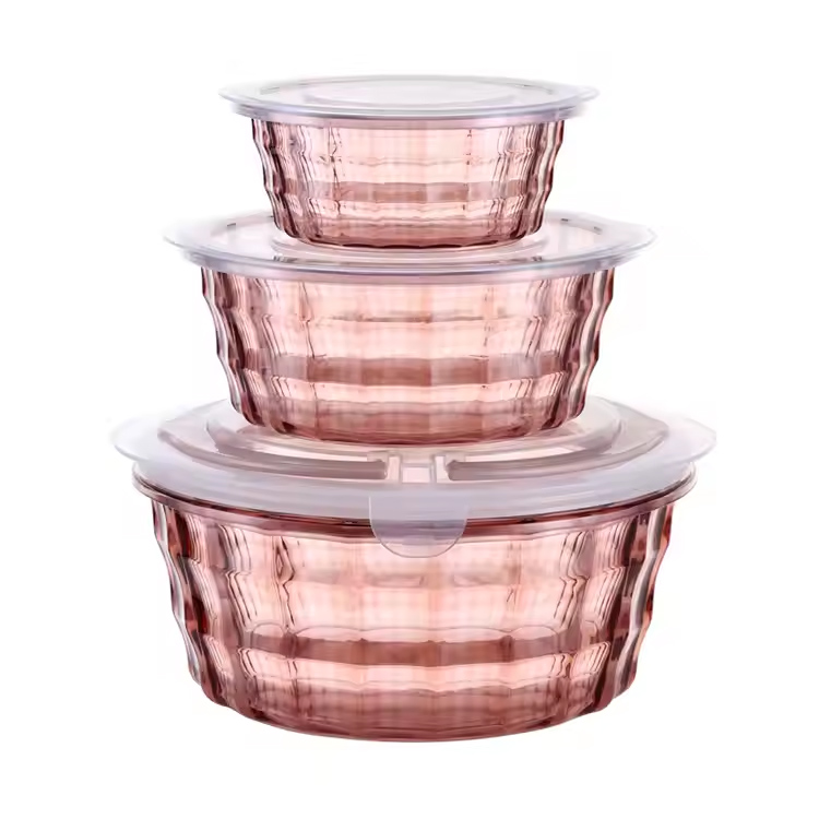 BPA-Free Stackable Nesting III Piece per cibum vasis