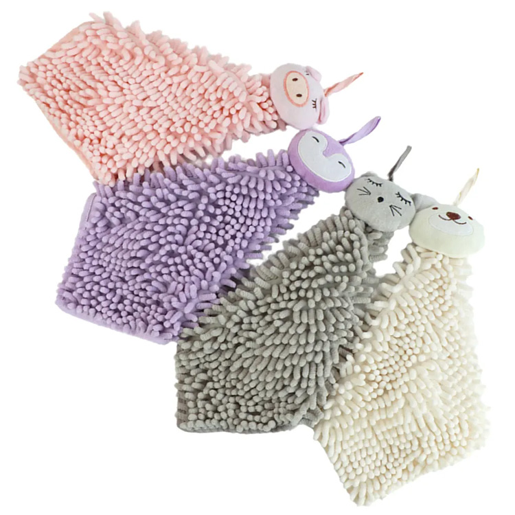 Vivamus bellus animalis aqua absorbent Chenille manus linteum