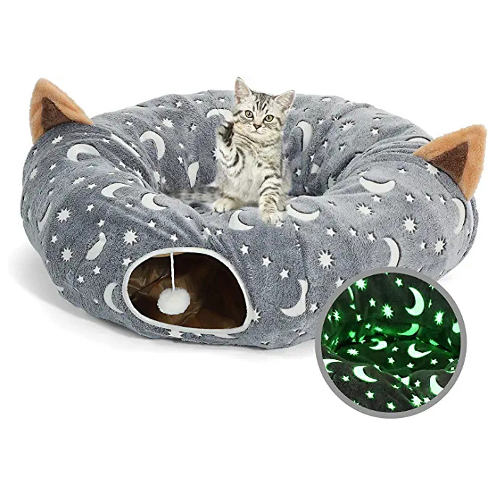 Cat Tunnel Bed Tube cum Pulvinar et Plush Ball Toy