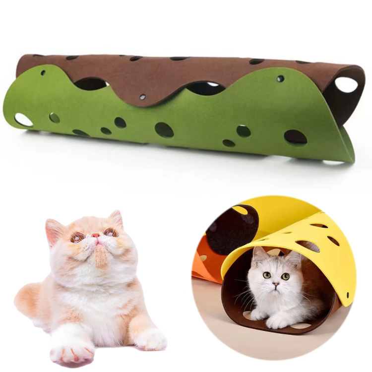 Cattus cuniculis lectum tubo lectum cum foramina fabula foldable pet cuniculum