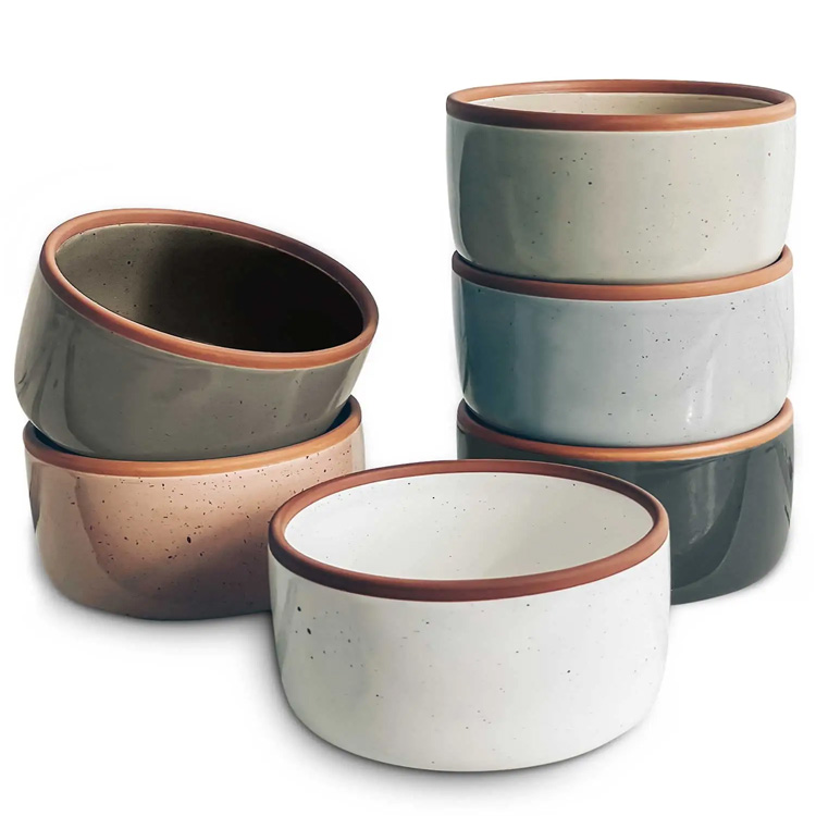 Ceramic Ramekins set parva clibano tutum pistoria acetabula pocula