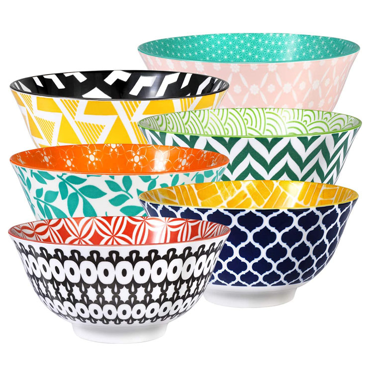 Colorful Unique Design Dining Porcelain Ceramic Cerealis Crater