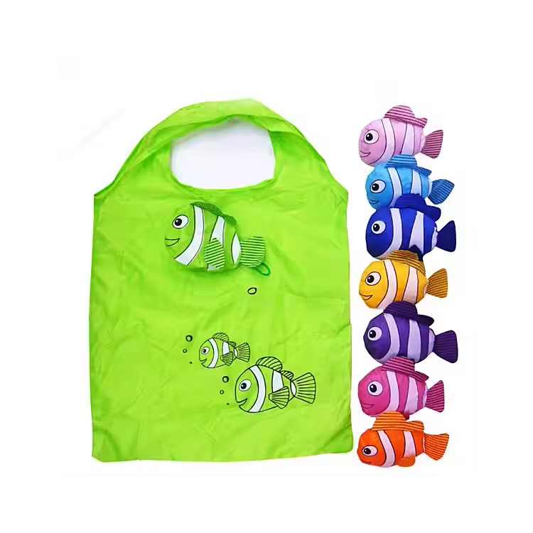 Bellus animal shopping sacculos piscium peregrinatione foldable handbag