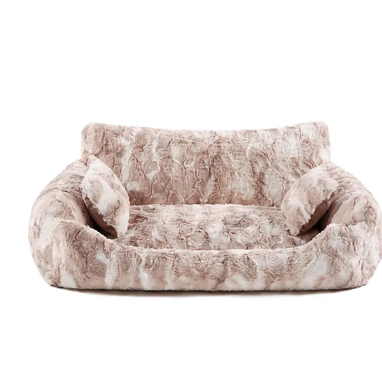Duplex postesque pet lectum cum pulvino non-lapsus cattus dormientes lectum