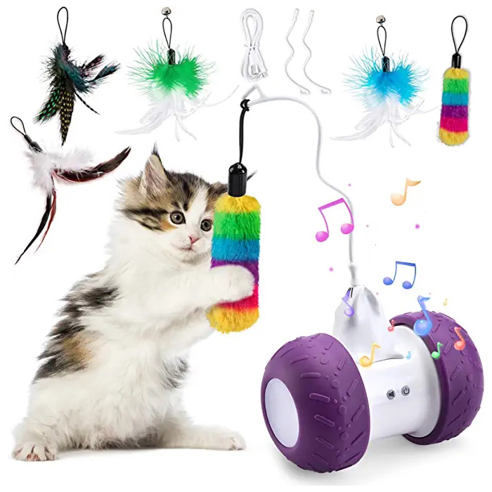 Electric Mus Feather Toy Automatic Cat Toy