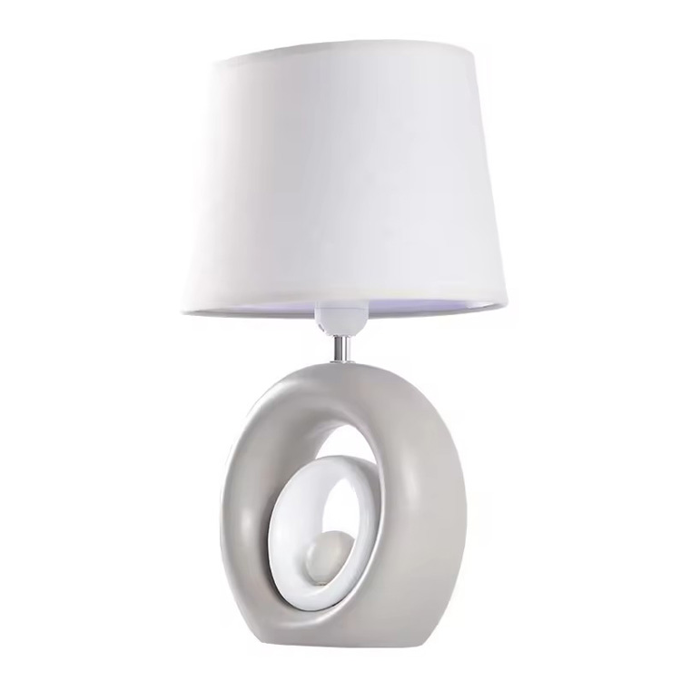 Villam Drum Contemporary Ceramic Stone Desk Lamp