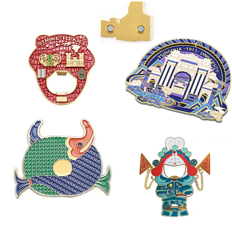 Glitter Metal Fridge Magnets Promotional Refrigerator Magnets