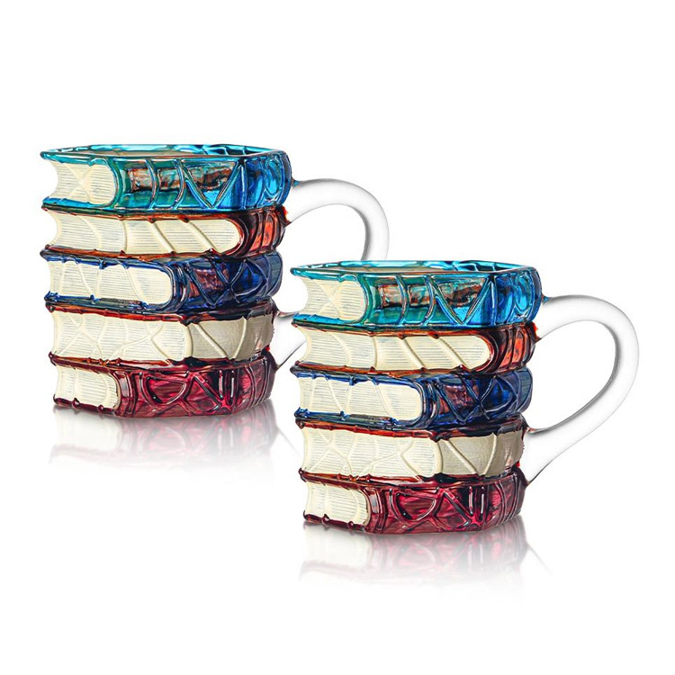 Manu-picta Coffee Cup 3D vitreum pingitur Book Coffee Mug