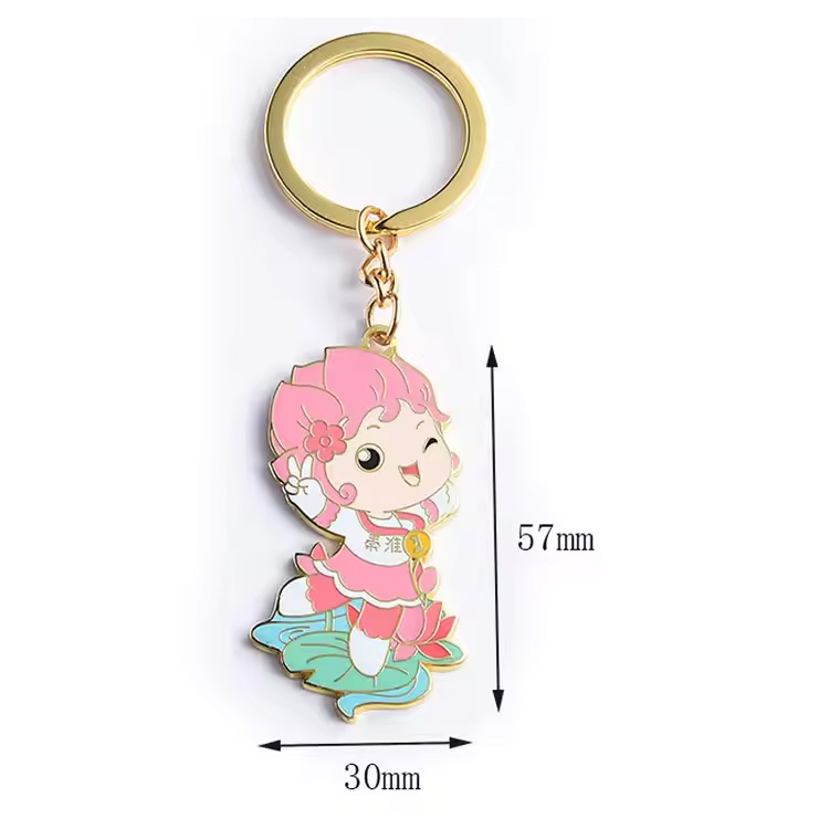 Quality Wholesales Custom Logo Metal Aurum Keychains