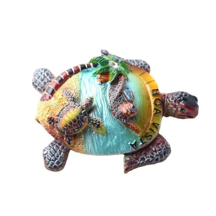 Domum Decor Resinae Manu-picta 3D Testudo Fridge Magnets