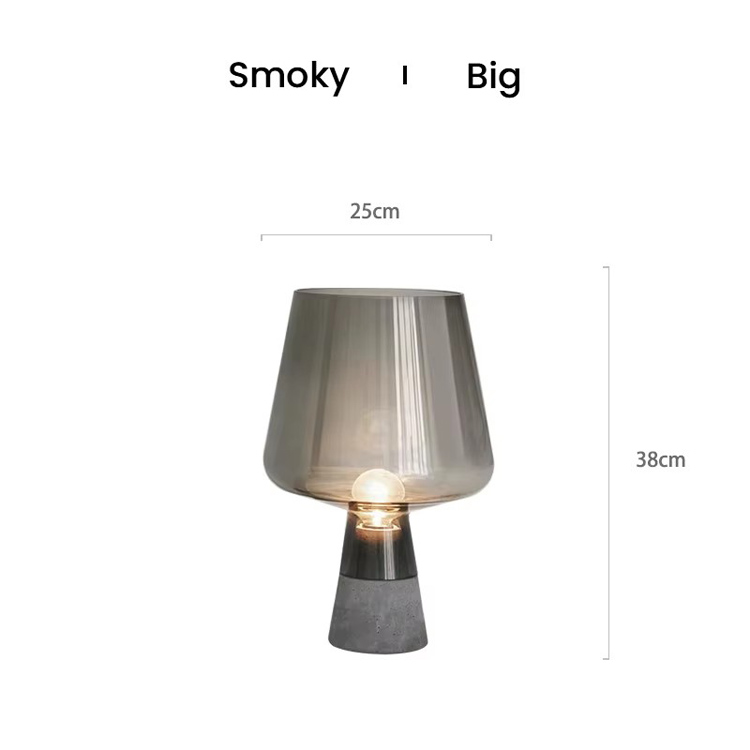 Hot-vendere Caementum Industrial Smoky Fungorum Mensam Lucerna