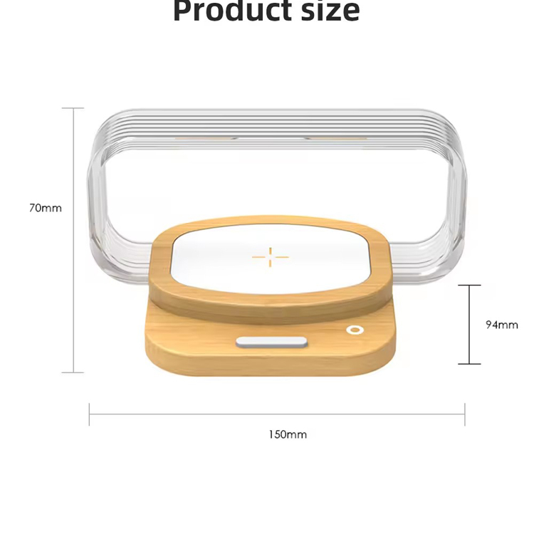 Innovative 10W Phone Holder Wireless praecipientes mensam lucernam