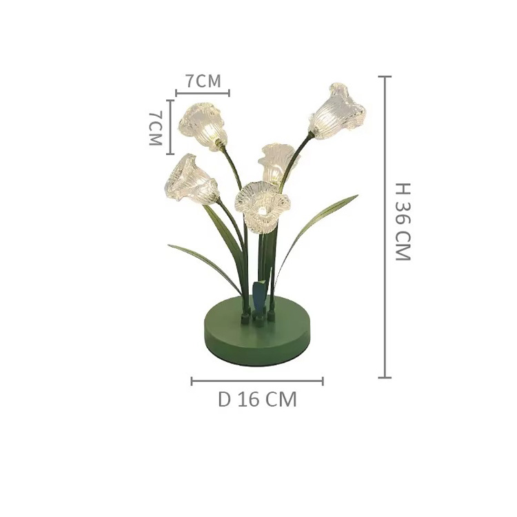 LED Table Lamp Bedside Noctis Lucerna Vitri Tulip Pluteum Lucerna