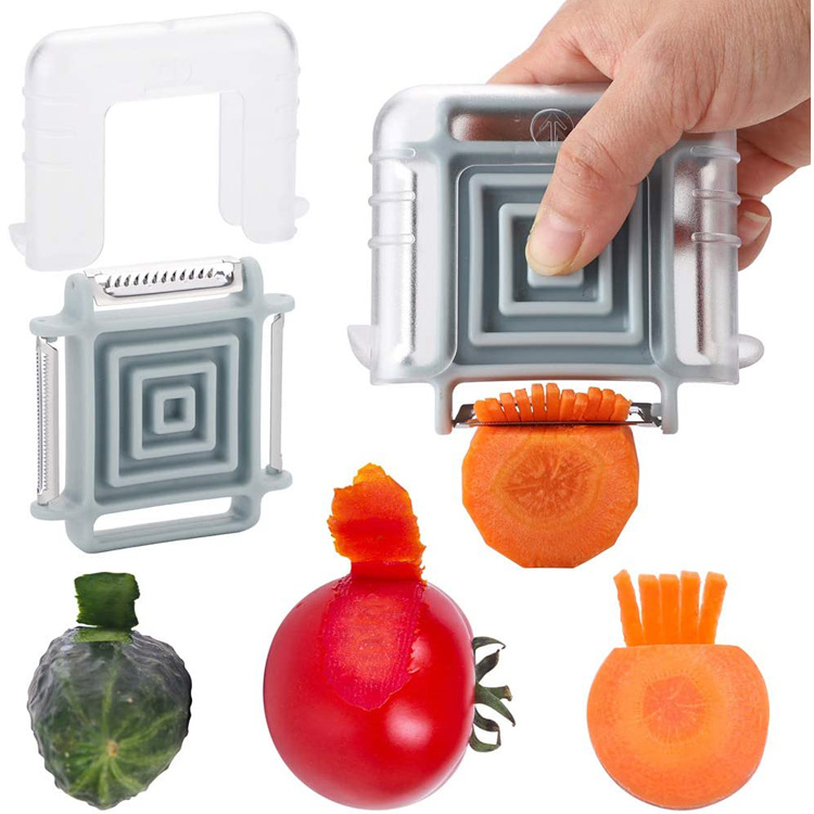 Manual Rotation Kitchen Vegetabilis 3 In 1 Peeler