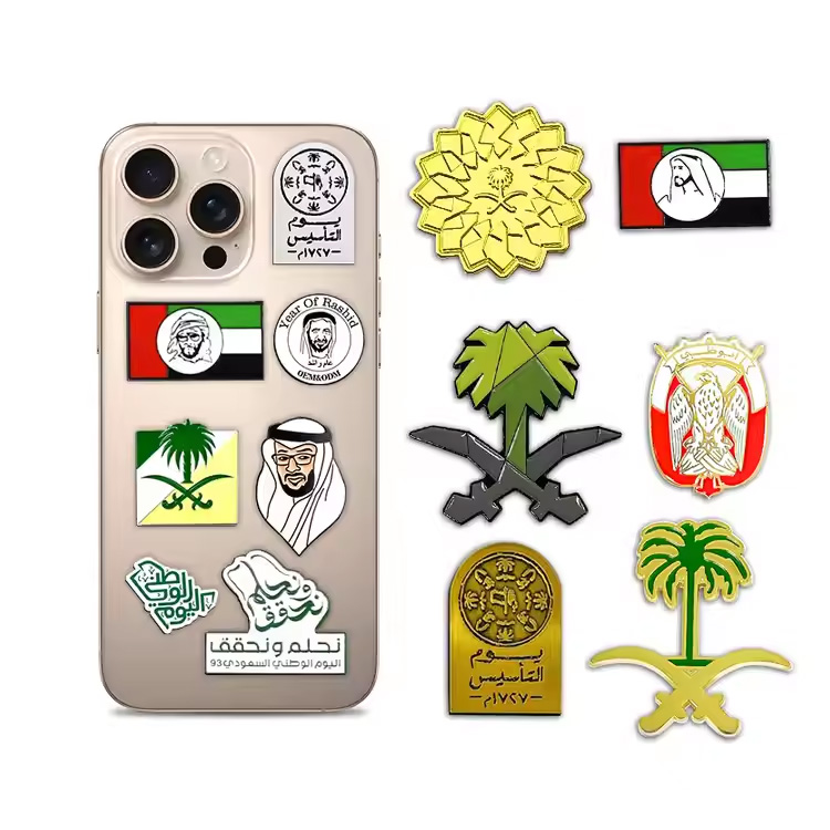Mexico Metal Custom Lapel Enamel Saudi Metal Sticker ACUS