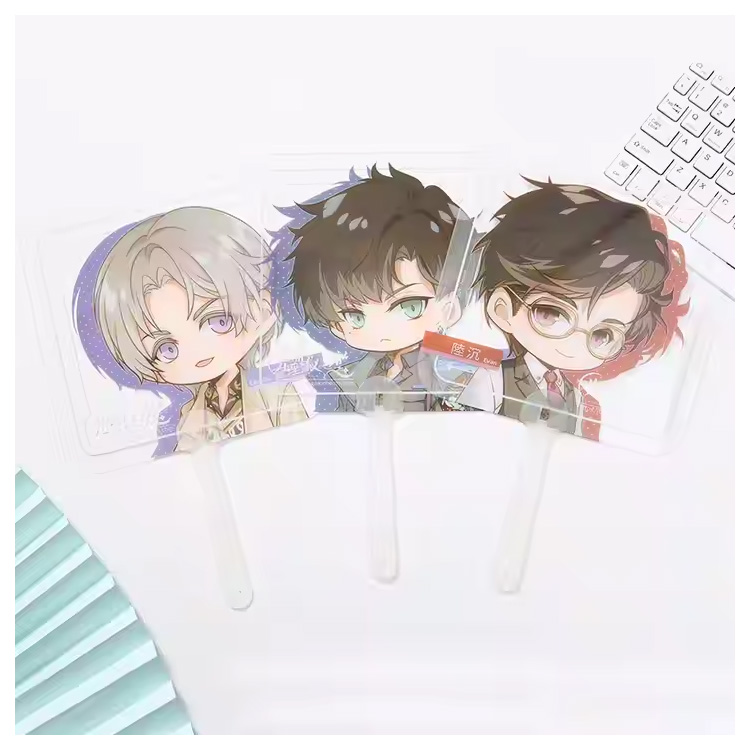 Mini Anime Star Plastic Transparent IMPERVIUS Hand Fans
