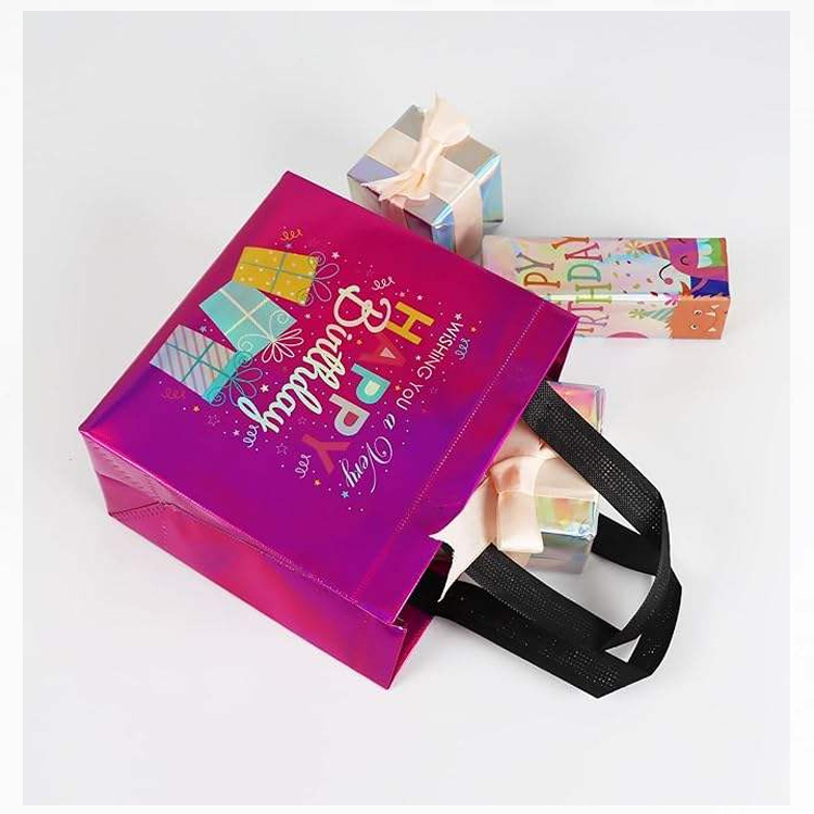 Multi-Size Color-Coordinated Non Texta dies natalis Sacculi