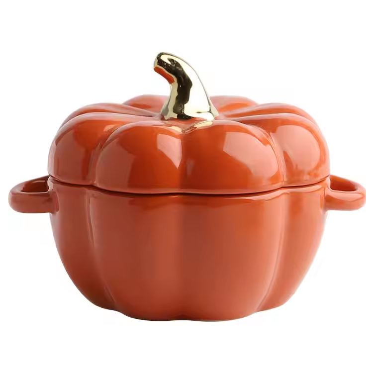 Novum Cucurbita Figura Pistor Crater cum Lid Culina bakeware