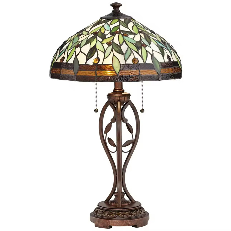 Nordic Antique Luxuria Vitri Vintage Tiffany Desk Lamp