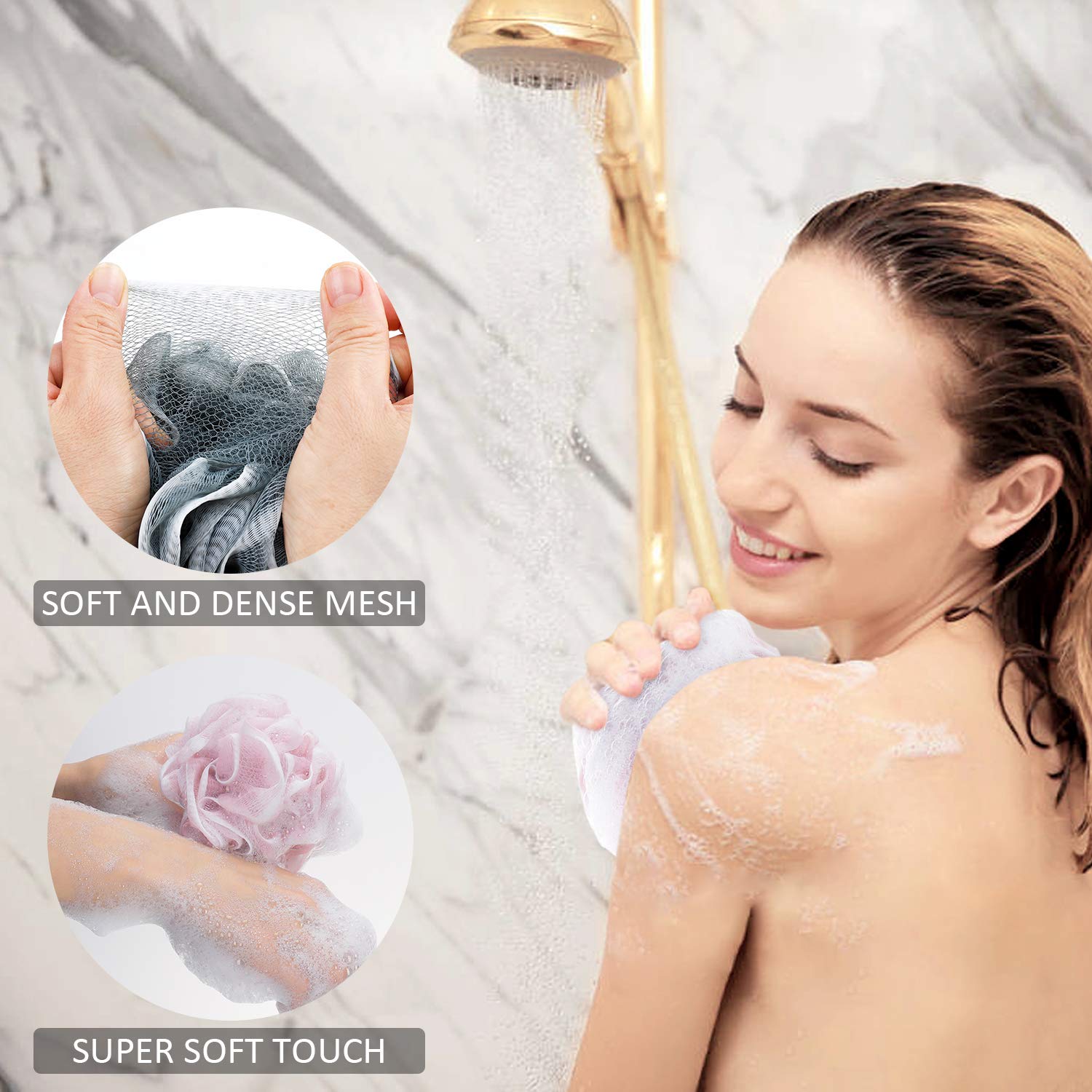 Perfectum Mesh Corpus Scrubber imber Spongia Loofahs