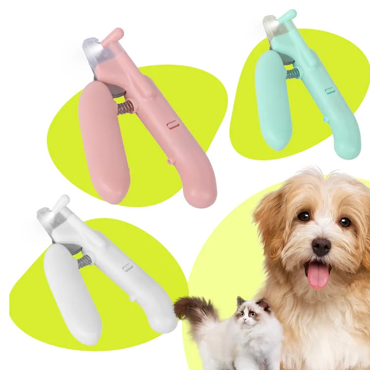 Pet clavus retonsoribus cum Led lux Pet unguibus grooming forfice