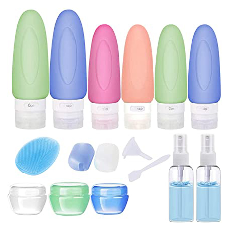 Portable Medicamine Continens Silicone Travel Bottle Set