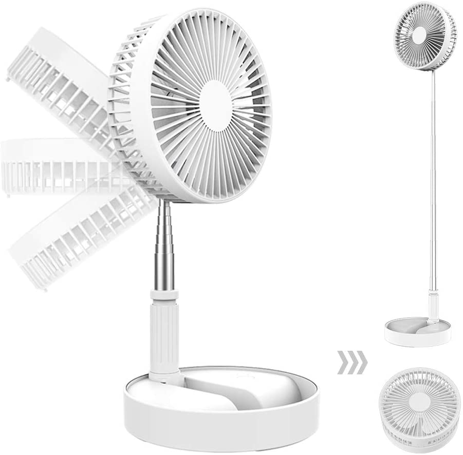 Folding Portable Telescopic Pedestal lux in Rechargeable Fan