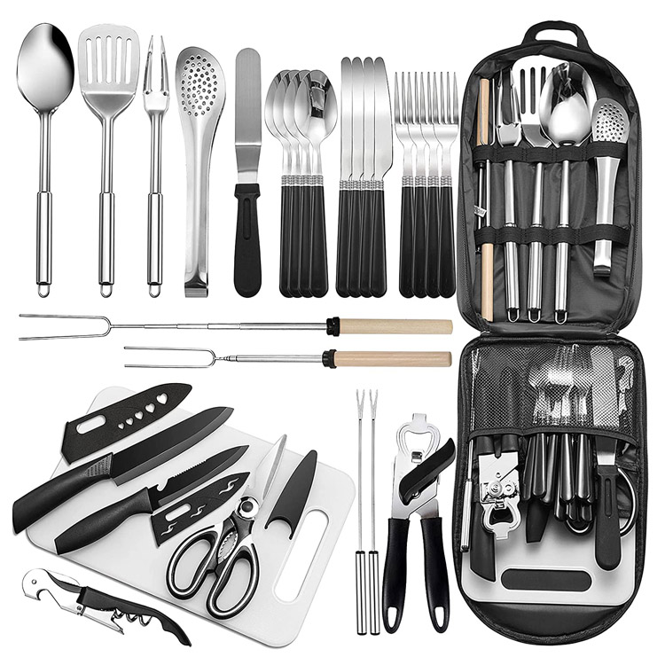 Portable Travel Cookware Castra Kit Utensil Set