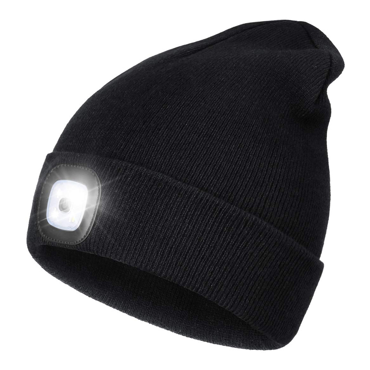 Rechargeable eu Manus Free DUXERIT Headlamp Hat Knitted noctem lux