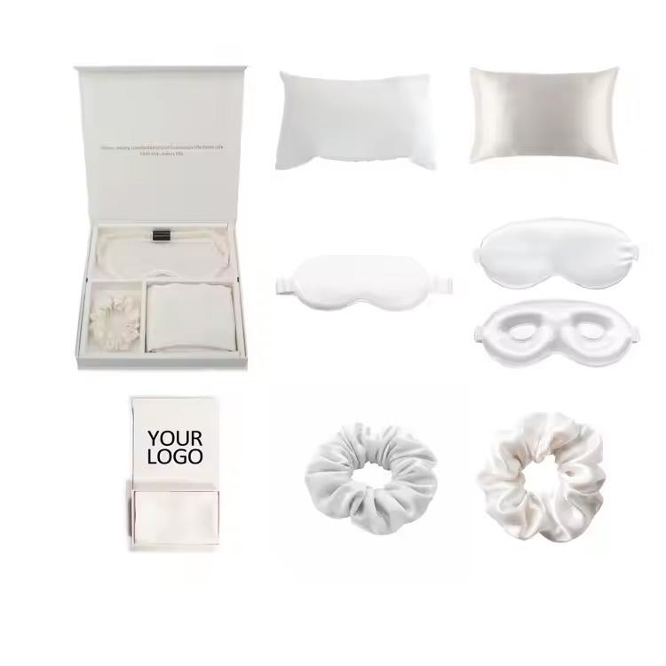 Sericum Gift Set Custom logo includit capillos scrunchies Pillowcase