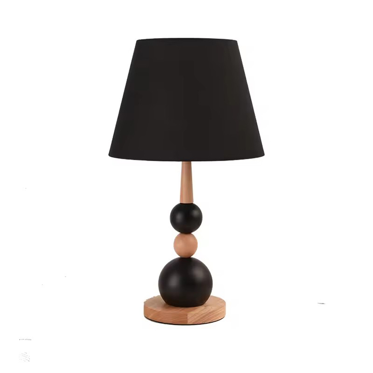 Simpliciter Niger Ball Retro Wood Bedside Minimal Table Lamp