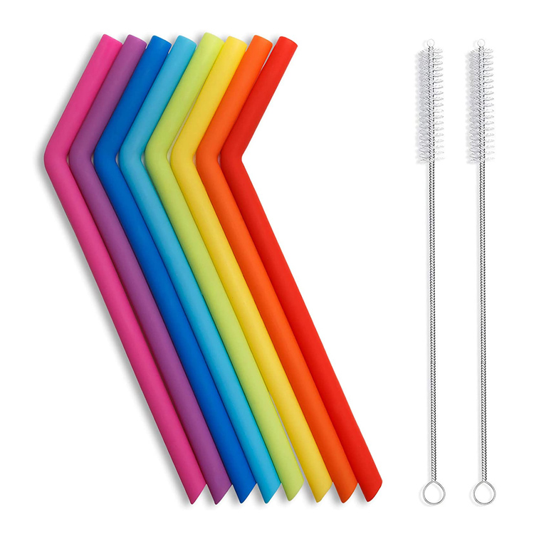 Smoothie Reusable Silicone bibens Straws