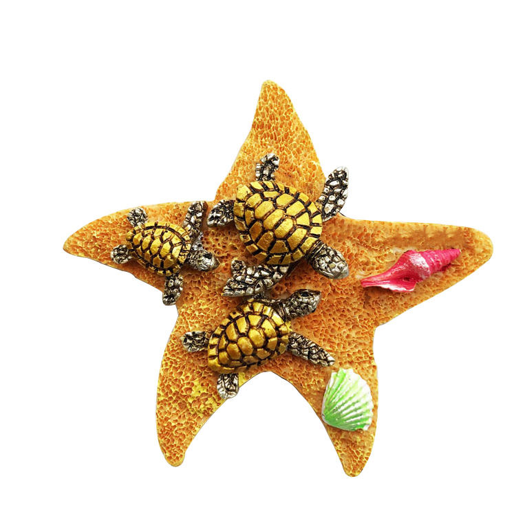Starfish Testudo Shaped Hand-picta Resinae Fridge Magnet