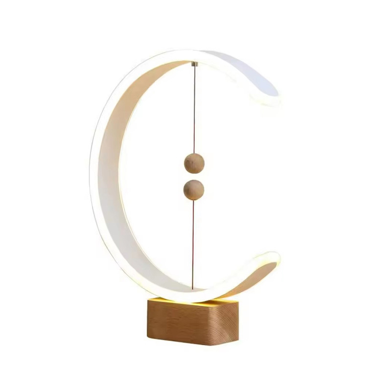 USB Magnetic ligneus Levitationis medio aere Libra Pluteum lucerna