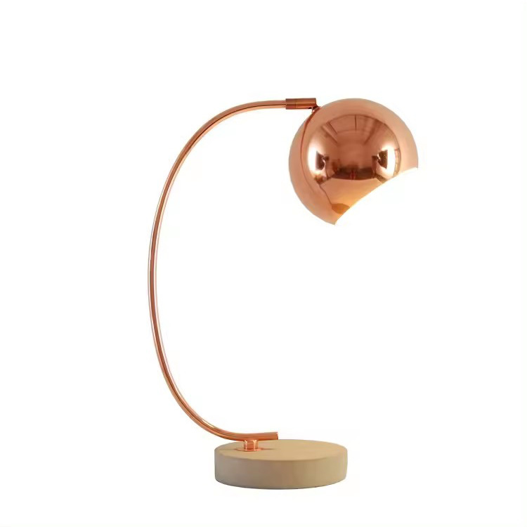 Vintage Table Lighting Brushed Copper Fishing iron Desk Lamp